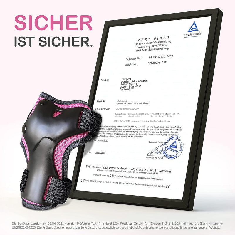 Liebkern Knieschoner Kinder - Ab 2 Jahre - Sicherheitsgeprüft und Komfortabel - Robuste Inliner Scho