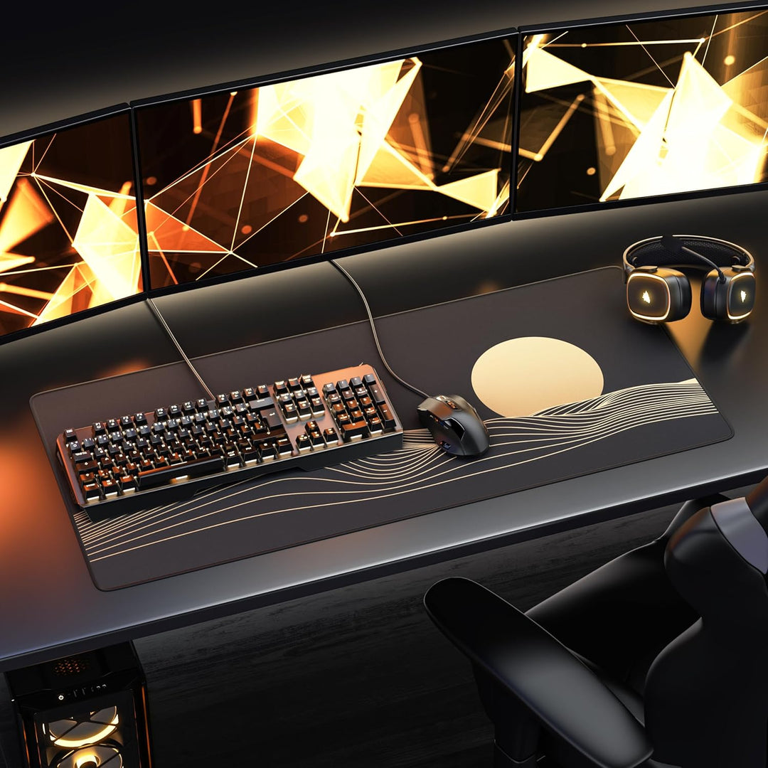 TITANWOLF - XXL Speed Gaming Mauspad 900 x 400mm - XXL Mousepad - Tischunterlage Large Size - verbes