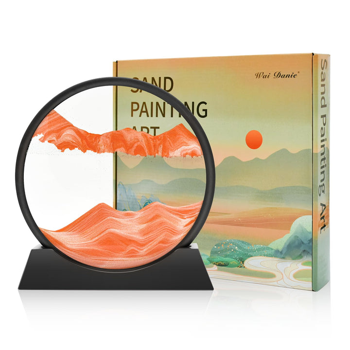 Wai Danie Sandbilder zum Drehen 3D Sandscape - die Sandkunst in Tiefsee Fliessende Sandmalerei Sandb