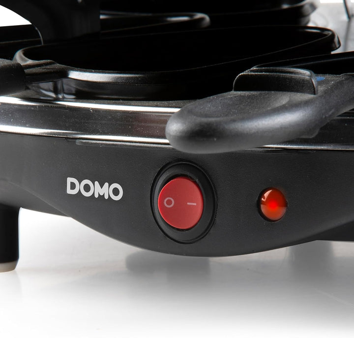 DOMO DO9038G Raclette-Grill, Metall, 1 Liter, schwarz