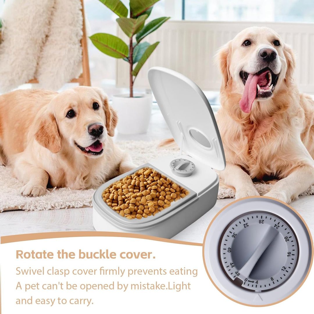 Automatischer Futterspender, Timer Futterautomat mit rutschfeste Matte Katze & Hund Futterautomat Ka