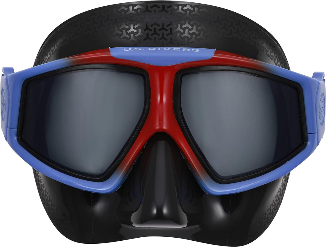 U.S. Divers Unisex-Adult Combo Avila S BLUE RED LENSES DARK, S BLUE RED LENSES DARK