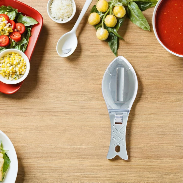 SEWACC 10 Stück Manuelles Fischschuppenentferner mit Abdeckung Ergonomischer Griff Langlebiger Edels