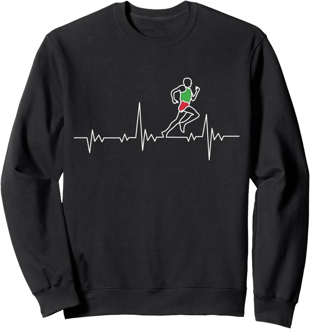 Laufen Läufer Laufen Joggen Herzschlag - lustiges Laufen Sweatshirt