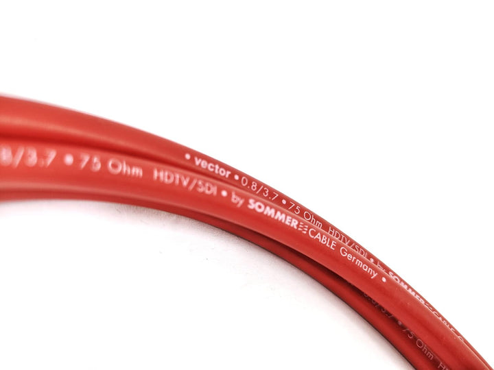 SommerCable 40cm 12G 6G 3G SDI BNC-Videokabel 4K 6K UHD HD-SDI (HDTV) SC-Vector 0.8/3.7 rot BNC-Stec