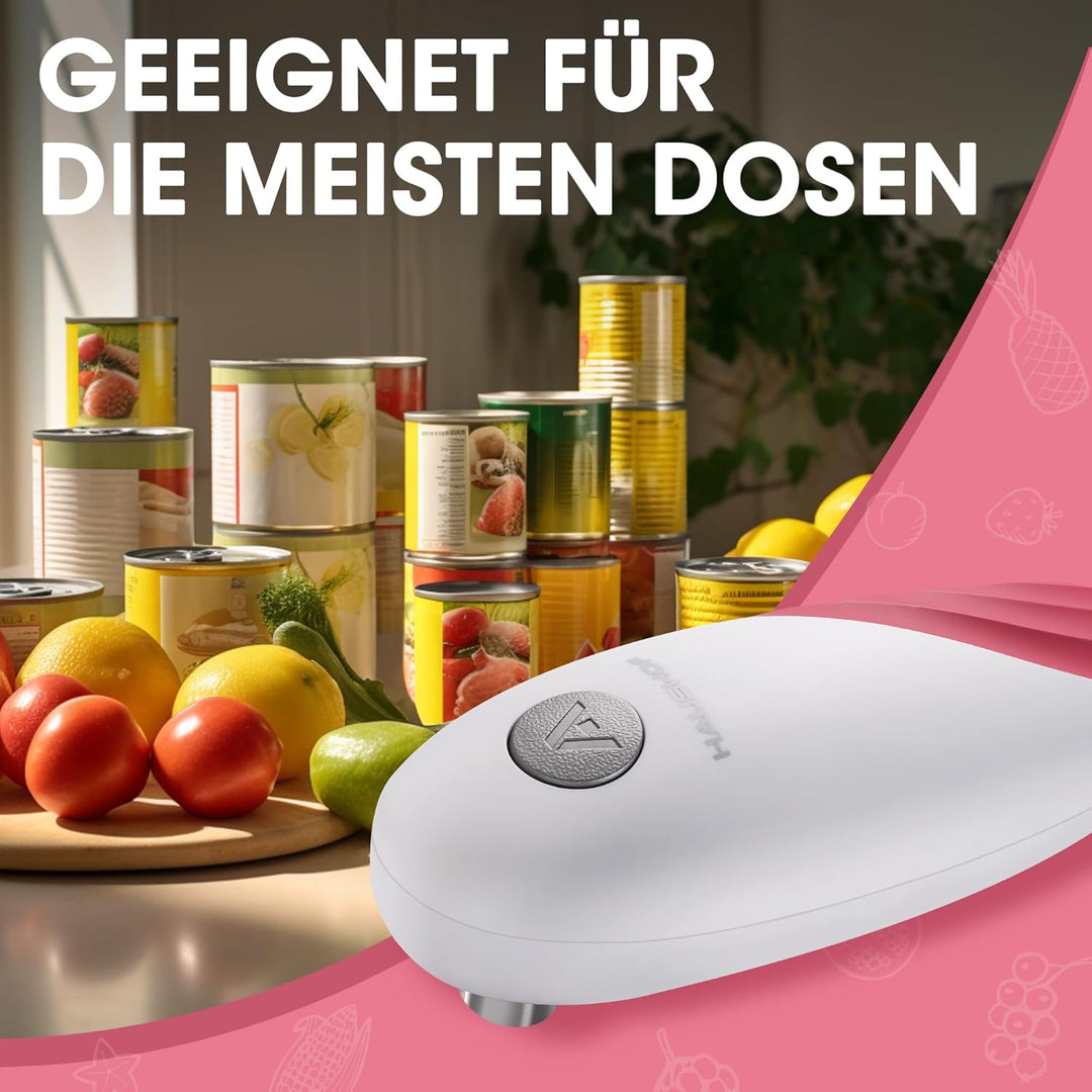 HAUSHOF Elektrischer Dosenöffner, One Touch Dosenöffner, Automatische 360°-Drehung & Automatischer S