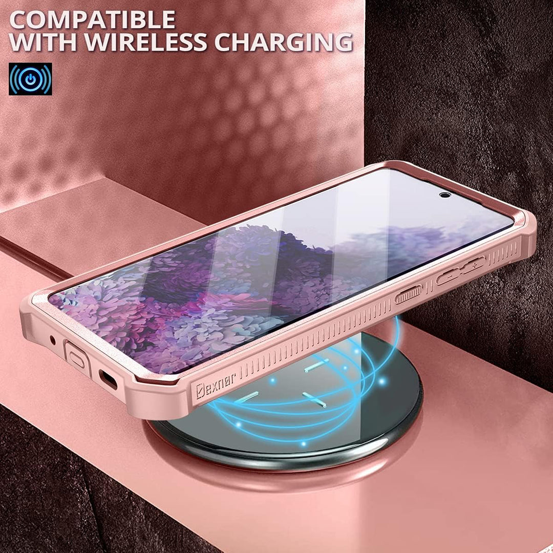 Dexnor Schutzhülle Kompatibel mit Samsung Galaxy S20+ Plus 5G, [Eingebauter Displayschutz und Stände