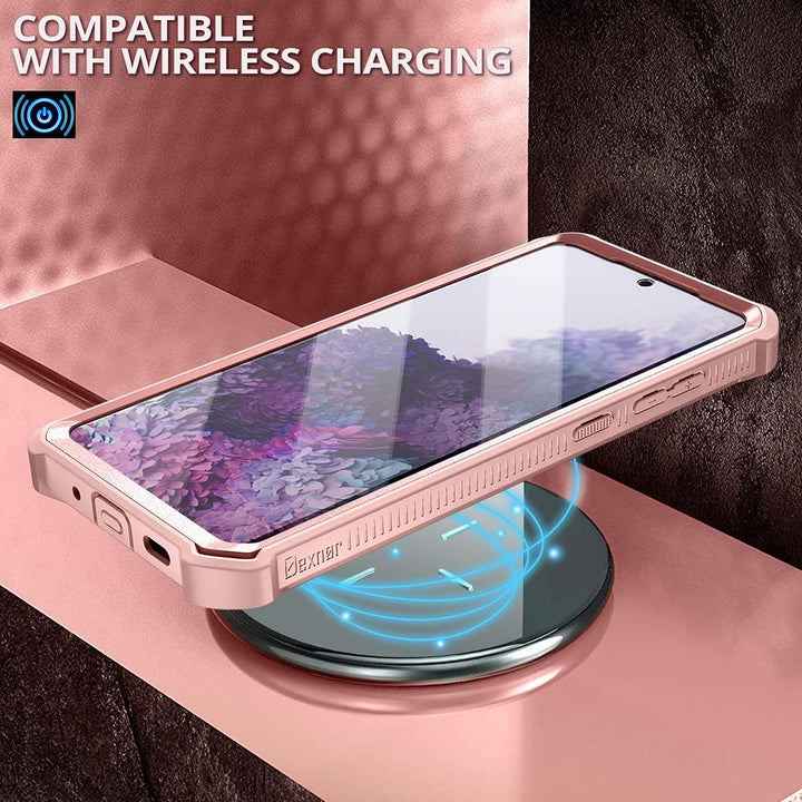 Dexnor Schutzhülle Kompatibel mit Samsung Galaxy S20+ Plus 5G, [Eingebauter Displayschutz und Stände