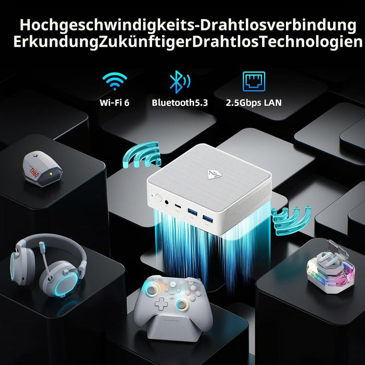 Machenike MM Mini PC, Ryzen 9 7940HS, 32GB DDR5 1TB SSD, Klein PC, Radeon 780M, Dual 2.5G LAN, USB4