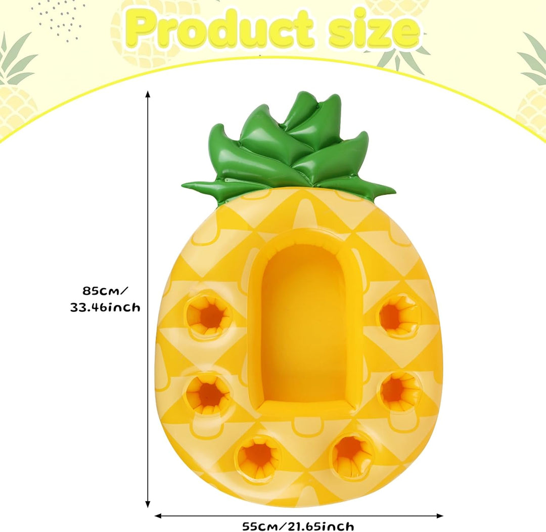 Ananas Poolbar, 2in1-Getränke und Snackhalter Poolbar 7 Löcher Grosse Kapazität Untersetzer, Aufblas
