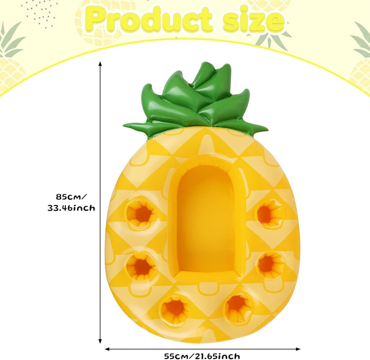 Ananas Poolbar, 2in1-Getränke und Snackhalter Poolbar 7 Löcher Grosse Kapazität Untersetzer, Aufblas