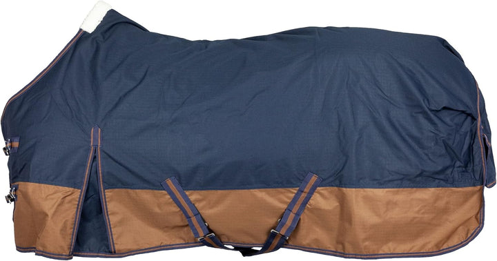 RL24 - Winterdecke 200g Füllung 600D BASICLINE dunkelblau/braun 95cm Dunkelblau/Braun (Altes Modell)