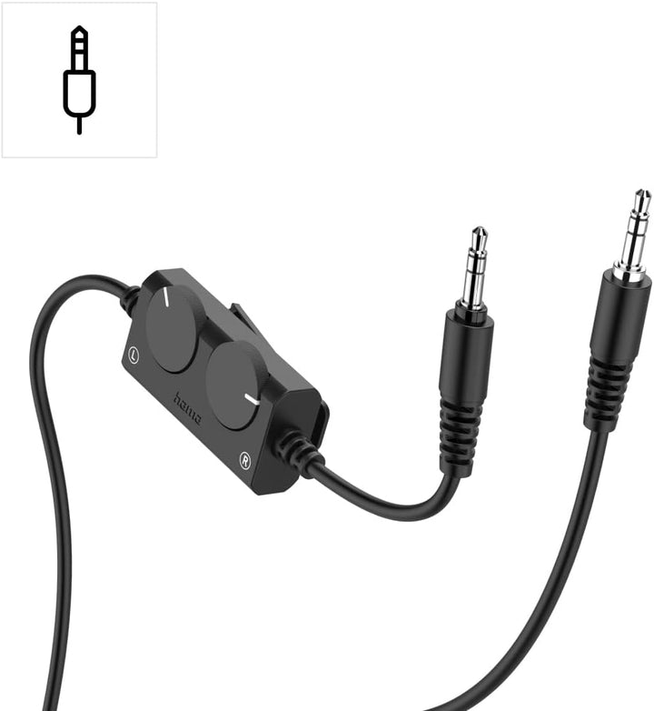 Hama TV Kopfhörer mit Kabel 6 m (verstellbarer Over-Ear Kopfhörer für Fernseher, Kopfhörer mit Lauts