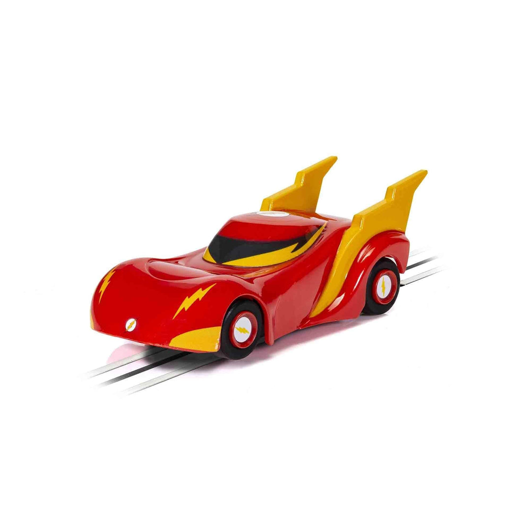 Scalextric Micro Cars – Justice League The Flash – Spielzeug-Schlitzauto zur Verwendung Rennstrecken