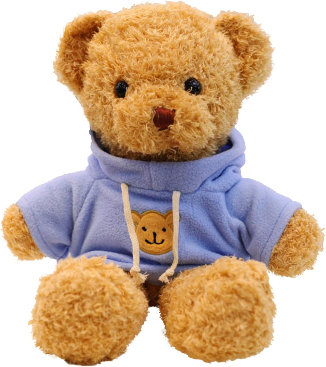 TROYSINC Teddybär Weiches Fell Teddybär mit Kapuze Tatzendruck Plüschtier Kuscheltier Stofftier Gesc