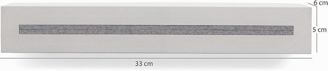 Schlüsselbrett mit Ablage aus Beton Light Edition 33x6x5 cm, Schlüsselboard Wand, Schlüsselaufbewahr