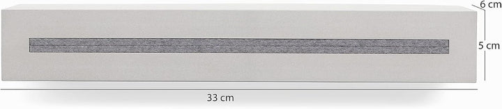 Schlüsselbrett mit Ablage aus Beton Light Edition 33x6x5 cm, Schlüsselboard Wand, Schlüsselaufbewahr
