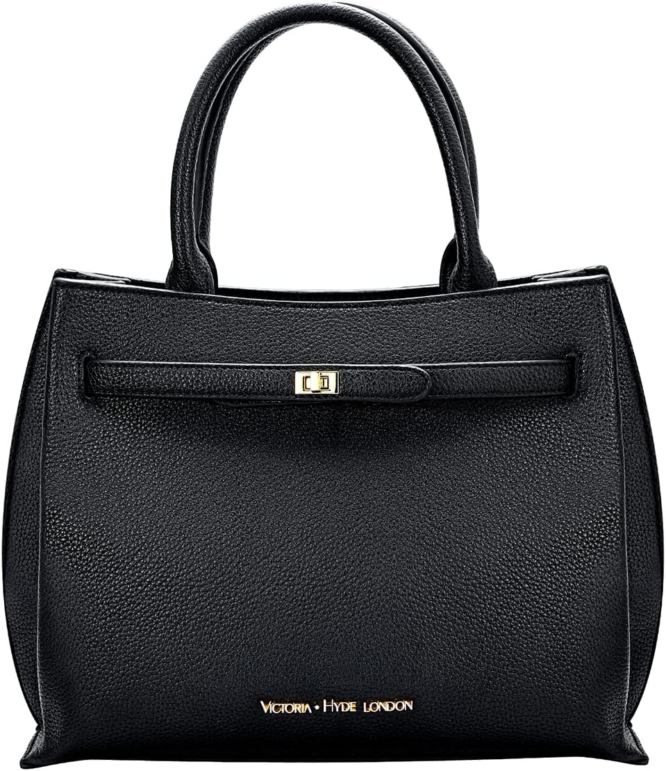 VICTORIA HYDE Handtaschen Damen Gross PU Leder Shopper Damen Handtasche Schwarz Elegant Schultertasc