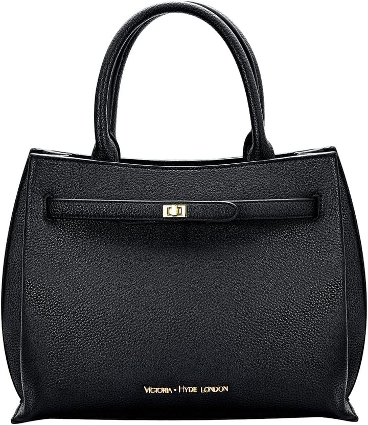 VICTORIA HYDE Handtaschen Damen Gross PU Leder Shopper Damen Handtasche Schwarz Elegant Schultertasc