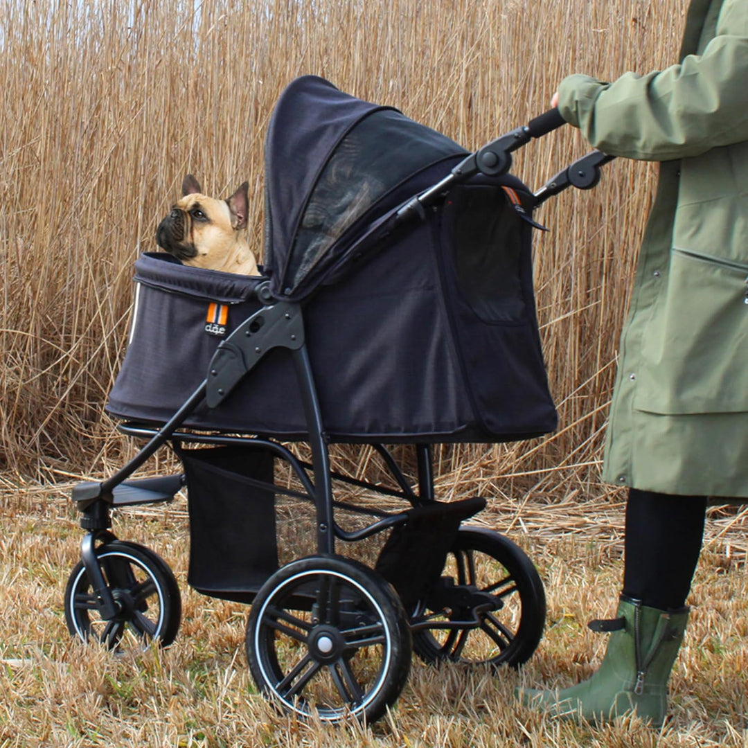 My Duque Cooper - Hundewagen & Haustier Buggy bis 32 kg mit Ablagekorb für Einkäufe, einfach faltbar