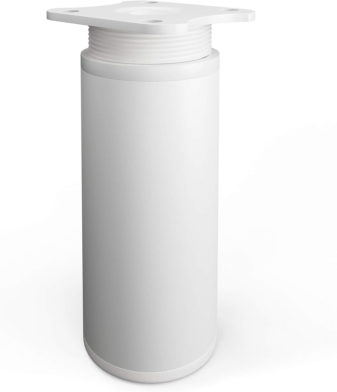 sossai® Design-Möbelfüsse MFR1 | höhenverstellbar | 8er Set | Rund-Profil - Ø 40 mm | Farbe: Weiss |