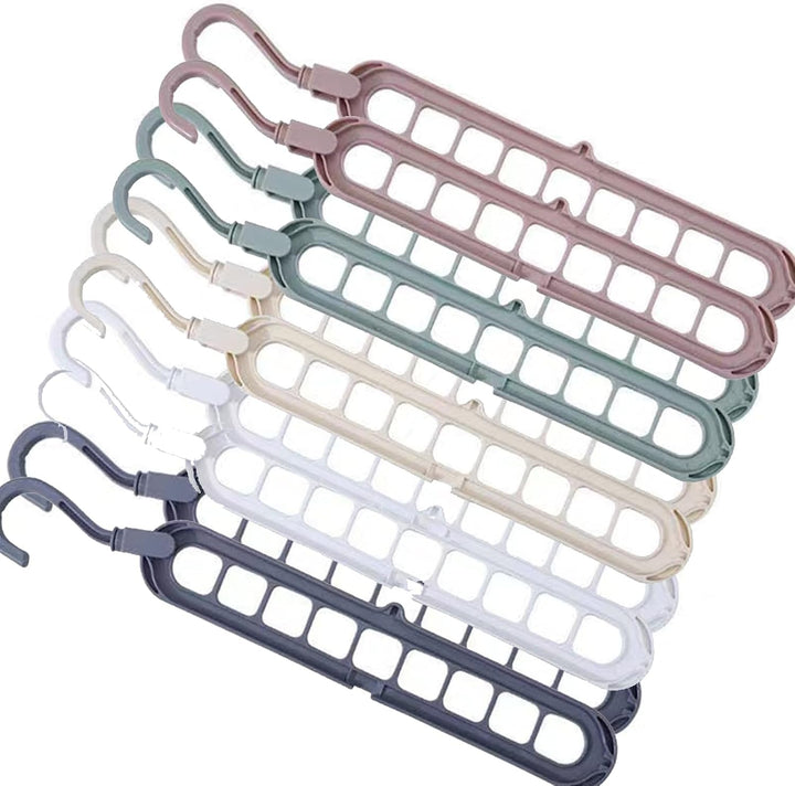 9 in 1 Kleiderbügel, Cascading Clothes Hanger, Multi Bügel Magic Hanger Organizer, für Kleiderschran