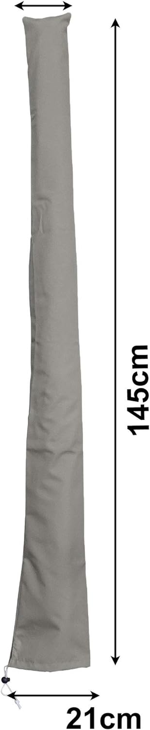 QUICK STAR Balkon Sonnenschirm 200x125cm Balkonschirm Rechteckig Knickbar Taupe Gartenschirm UV 50 m