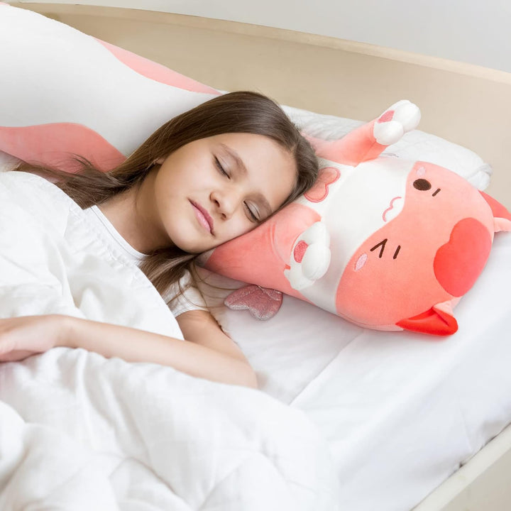 Mewaii 110CM Kuscheltier Kawaii Katzen Plüschkissen Stofftiere Lang Kätzchen Plüschtier Ausgestopfte