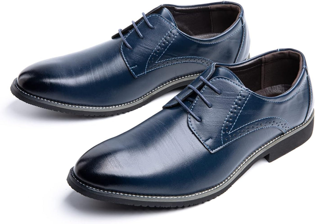 Anzugschuhe Herren Oxford Derby Schuhe Brogues Lederschuhe Hochzeitsschuhe Schnürhalbschuhe Klassisc