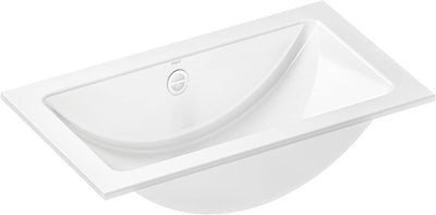 Alape˘ EB.R585 Einbaubecken, Waschbecken für den Einbau von oben, aus glasiertem stahl in weiss mit