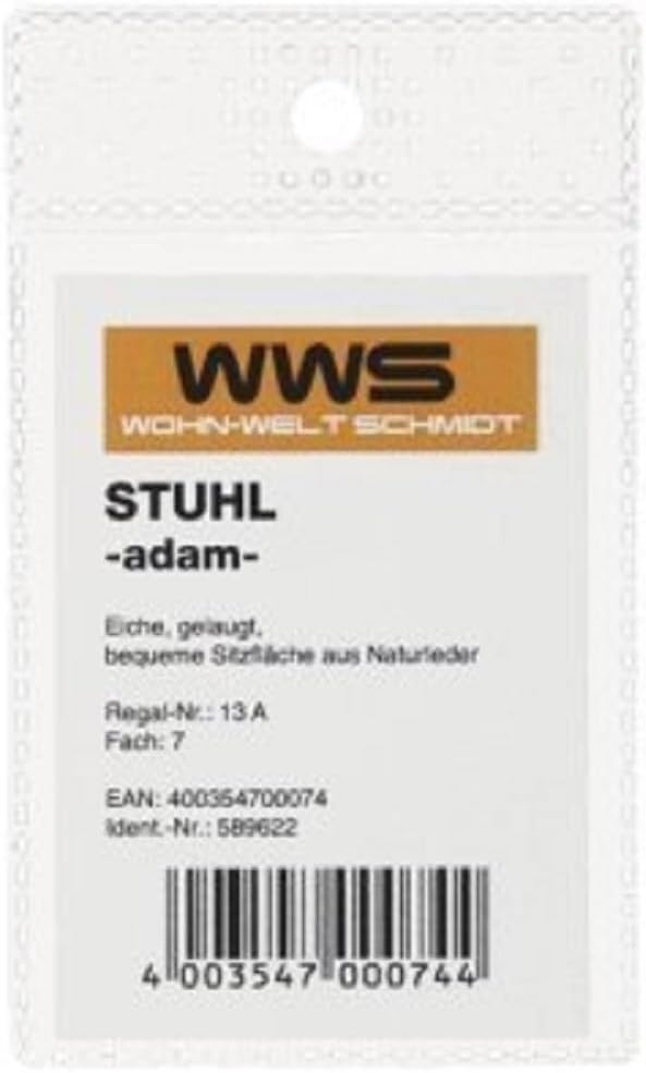 Durable Etikettenschutzhüllen, Format DIN A5, transparent, Pack. à 100 Stück, 229819, DIN A5