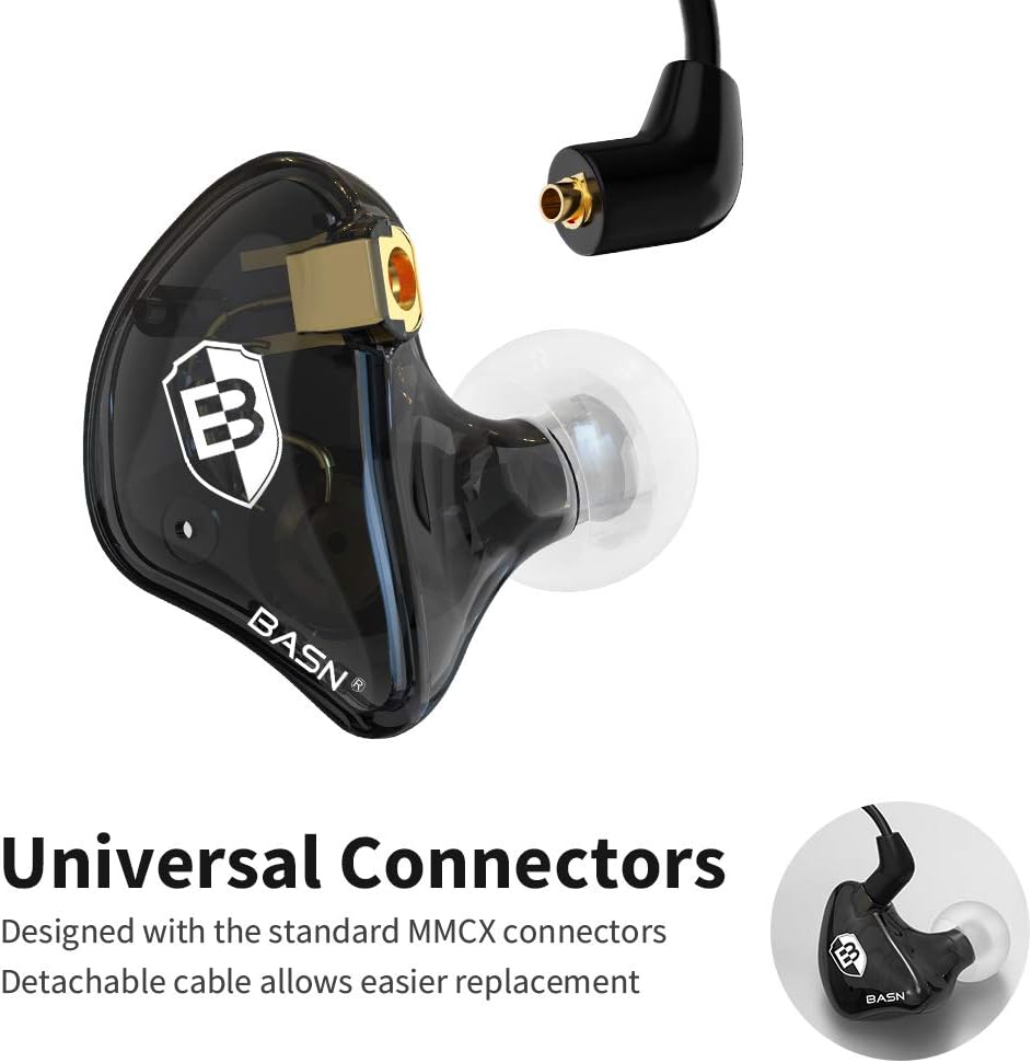 BASN Bsinger In-Ear-Monitore Geräuschisolierende Kopfhörer, Dual-dynamische Treiber High Definition