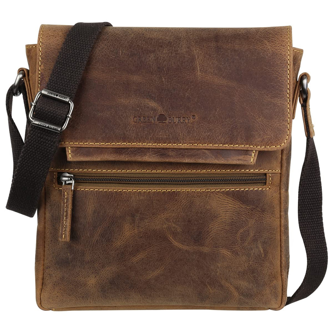 Greenburry Vintage Umhängetasche Leder 22 cm