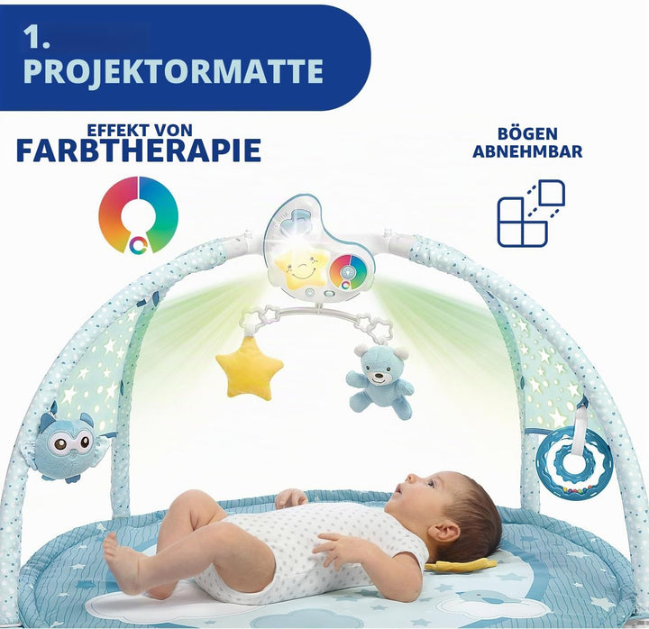 Chicco Enjoy Colours 3in1 Spielmatte, Multifunktionsspielbogen für Neugeborene mit Baby Aktivitätend