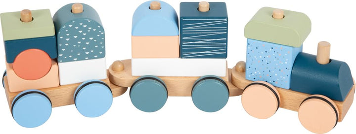 small foot Holzzug „Arctic“ aus FSC 100%-zertifiziertem Holz, Steck- und Stapelspiel, für Kinder ab