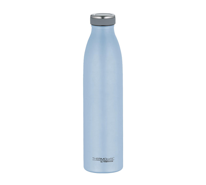 THERMOcafé by THERMOS TC BOTTLE pastell blau matt 0,75l, Edelstahl Isolierflasche kohlensäurefest, 1