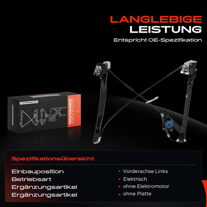 Frankberg Fensterheber Vorne Links Kompatibel mit Mondeo III B5Y B4Y BWY Alle Motoren 2000-2007 1417
