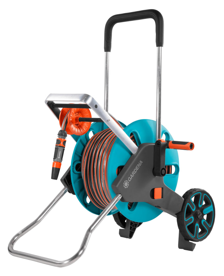 Gardena CleverRoll M Easy Set: Schlauchwagen mit bis zu 60 m Kapazität, besonders standfest, mit kom