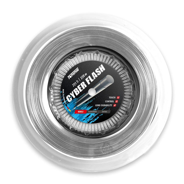 Topspin Tennissaite Cyber Flash - 220m 'The Classic One' Tennis-Saite für Gute Power und Spin Eigens