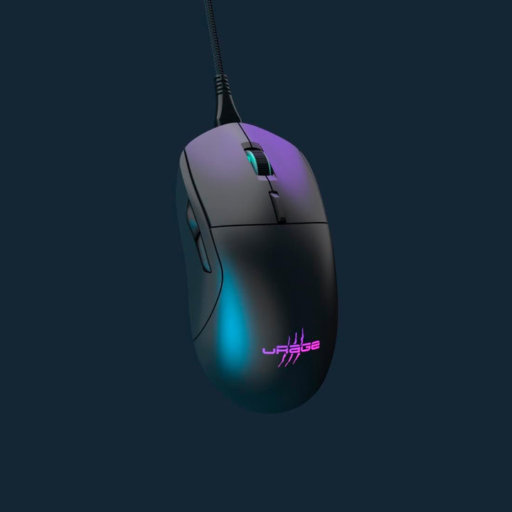 uRage Gaming-Maus mit Kabel „Reaper 250“ (Rainbow LED, ultra leicht, Rechtshänder, 6 programmierbare