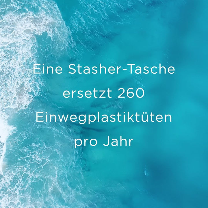 Stasher Bag Premium Silikonbeutel wiederverwendbar für Lebensmittel, Stand Up Mini Bag, Aqua, Dauerh