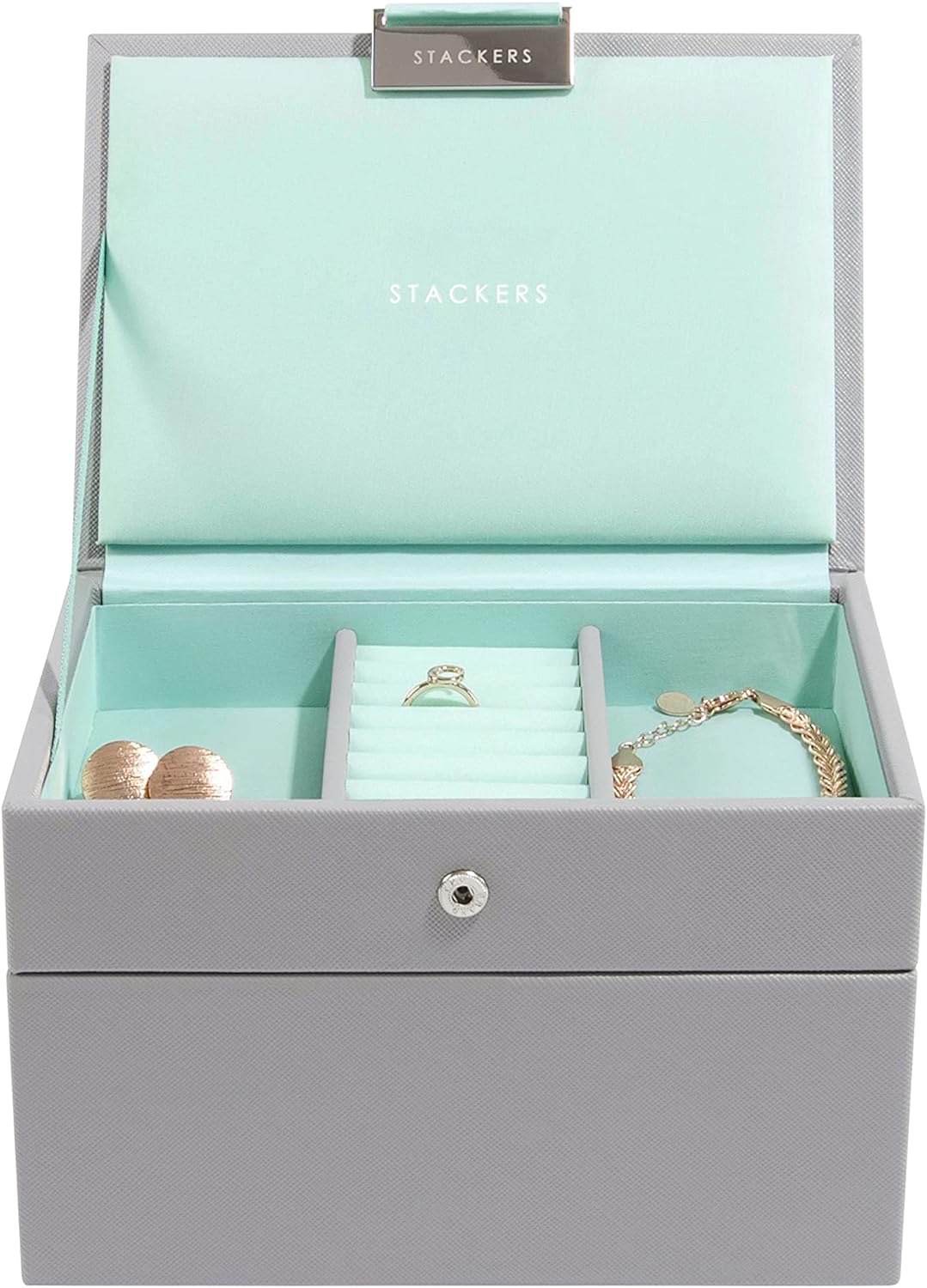 Stackers Grau Mint Mini Schmuckschatulle