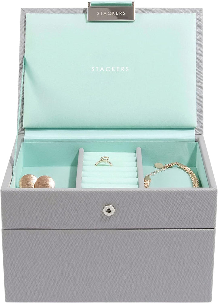 Stackers Grau Mint Mini Schmuckschatulle