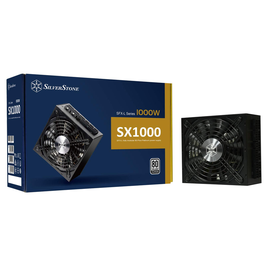 Silverstone SX1000 Platinum, 1000W SFX-L Vollständig modulares 80-Plus-Platinum-Netzteil, SST-SX1000