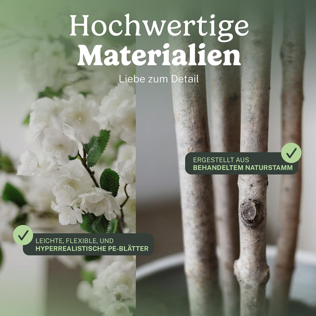 Künstlicher Mandel mit natürlichen Baumstämmen, hergestellt aus den besten Materialien, ideal für He
