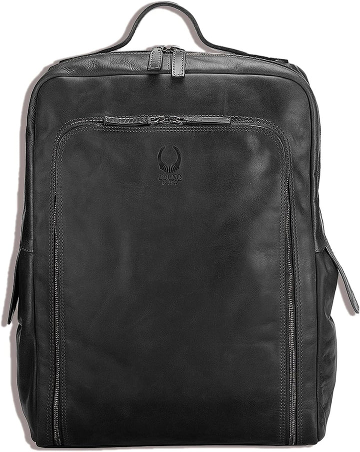 Corno d´Oro Handmade Rucksack Herren Leder Gross mit Organizer-Fach I Premium XL Lederrucksack Damen