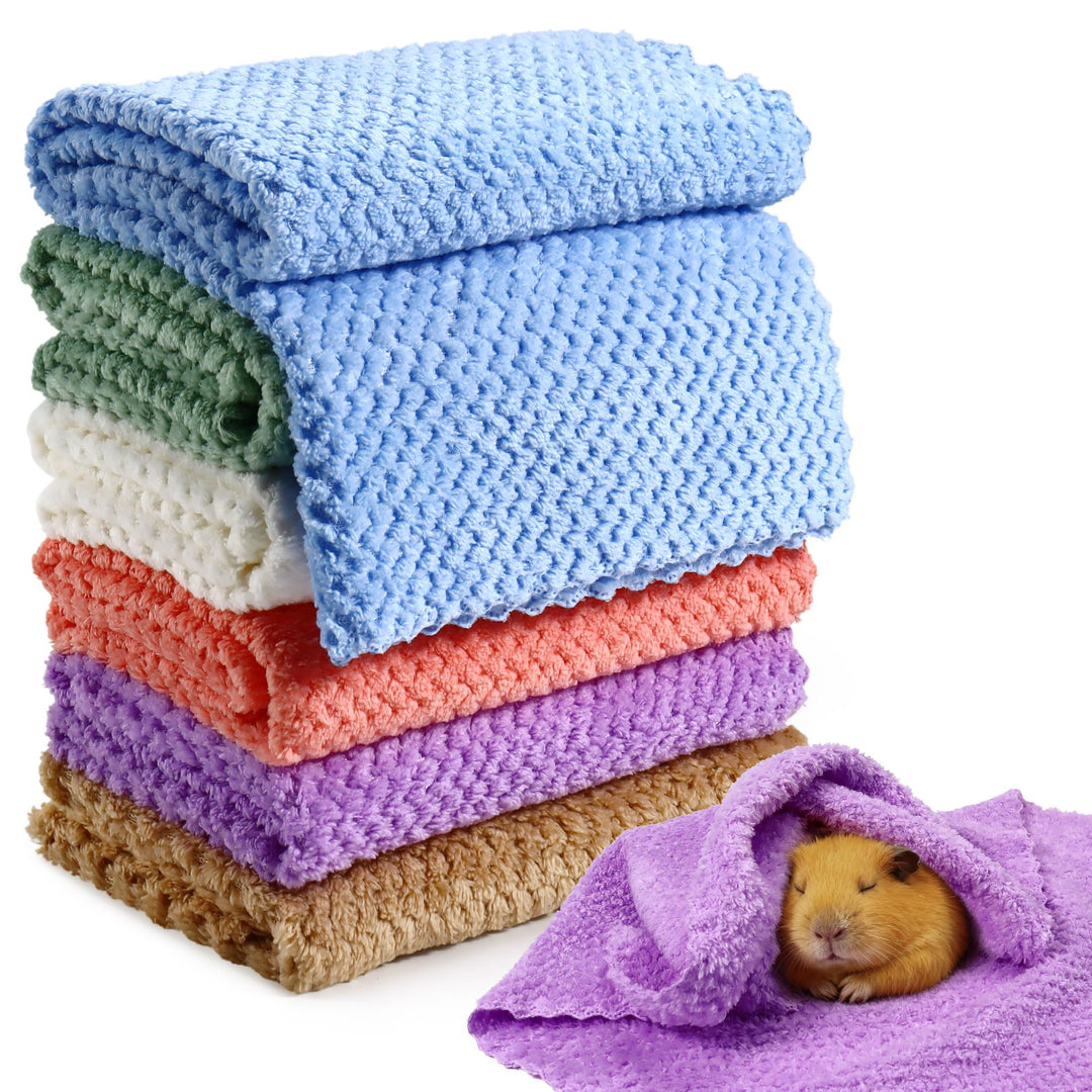 6 Stück Fleece-Decke für Meerschweinchen, 23.5 x 15.5 Zoll Meerschweinchen-Einstreu Wiederverwendbar