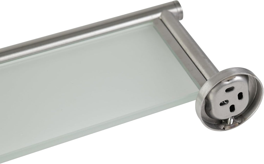 axentia Wand Glasregal Neapel-Badablage-Glasablage für Bad, Küche und Wohnzimmer-Wandablage zum Bohr
