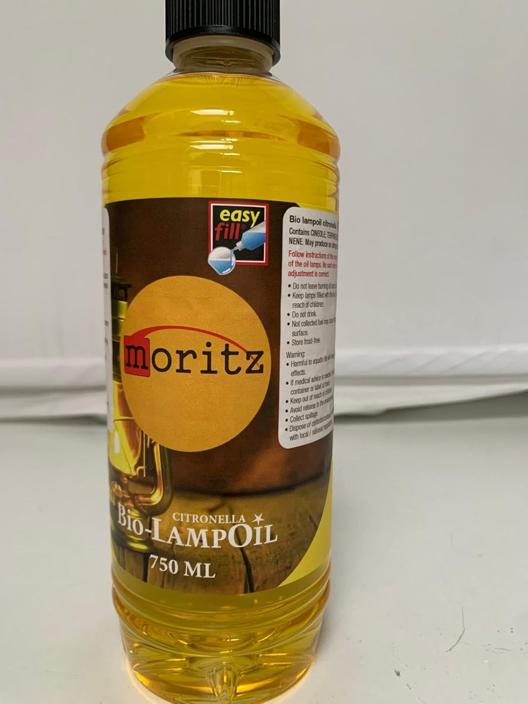 4 x 750 ml Moritz Lampenöl Citronella für Fackeln Öllampen Sturmlaternen Wandfackeln