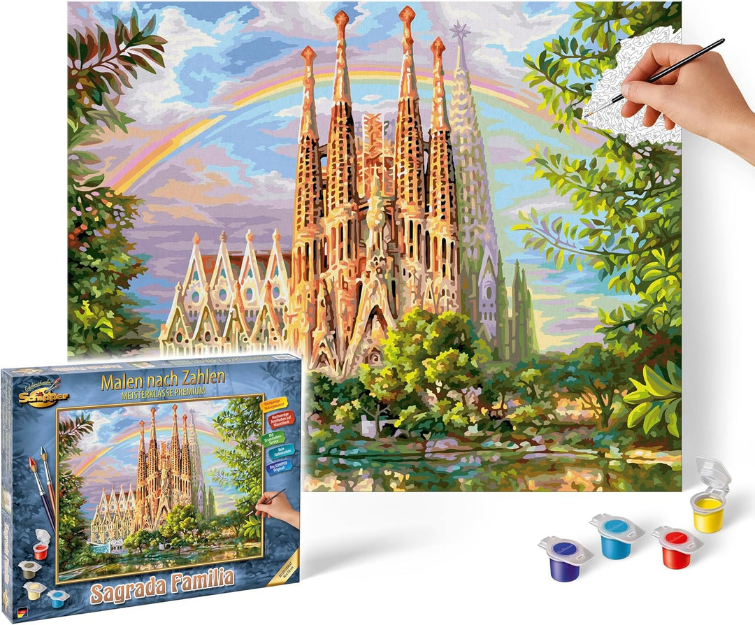 Schipper 609130914 Malen nach Zahlen – Sagrada Familia - Bilder malen für Erwachsene, inklusive Pins